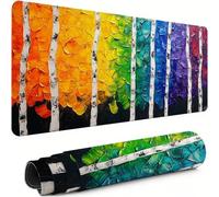 Tapis de Souris XXL Forêt 1200x600x3mm Antidérapant Rubber Base Tapis de Souris Gamer Abstrait Précision Compatible Toutes Mouse, Revêtement Doux Imperméable Protege Bureau pour Home Bureau xg-750