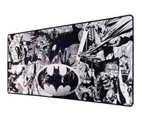 Subsonic – Tapis de souris XXL Batman – 90×40 cm, antidérapant, bords cousus – Noir/Blanc