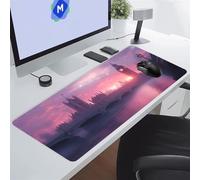 Tapis de Souris XXL Gaming 1000x500x2 mm Pont Ville Brouillard Grand Tapis de Souris Gamer avec Base antidérapante Grand Tapis de Bureau Haute précision et Vitesse pour Jeux/Bureau/Maison