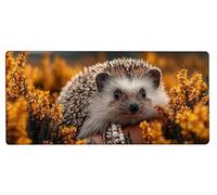 Tapis de Souris XXL HéRisson Tapis Souris 1000x500x3mm, Fleur étendu Mouse Pad Base Antidérapante, Coutures sur Les Bords, Imperméable et Durable Mousepad Accessoires Bureau, Fourniture Bureau N-IW53