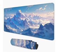 Tapis de Souris XXL Montagne, Tapis de Souris Paysage 600x400 mm, Imperméable et Durable Mouse Pad avec Bords Cousus et Base en Caoutchouc Antidérapant, Desk Mat pour Maison, Salle de Jeux 3Y-703