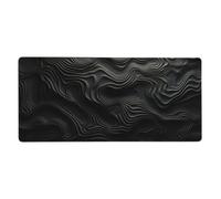 Tapis de Souris XXL Noir 1600 x 800 mm, Base en Caoutchouc Antidérapante Abstrait Tapis Souris Etendu, Surface Nanotextile de Haute Précision Améliore la Mousepad Durable avec et la Vitesse M1166
