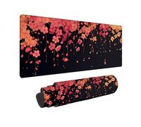 Tapis de Souris XXL Noir 600x300x6MM Tapis de Souris Gamer Rose, Gaming Accessoire avec Imperméable Résistant Base Antidérapante, Deco Bureau avec Bords Cousus pour Ordinateur, Gaming, Cadeau -2510F17