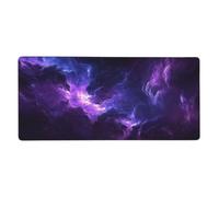 Tapis de Souris XXL Noir 800 x 400 mm, Base en Caoutchouc Antidérapante Violet Tapis Souris Etendu, Surface Nanotextile de Haute Précision Améliore la Mousepad Durable avec et la Vitesse M545