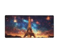 Tapis de Souris XXL Paris 1200 x 600 mm, Base en Caoutchouc Antidérapante Tour Eiffel Tapis Souris Etendu, Surface Nanotextile de Haute Précision Améliore la Mousepad Durable avec et la Vitesse M1002