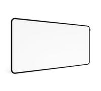 Tapis de souris XXL Plus - Blanc - 100 x 50 cm - Grand tapis de souris de jeu et de bureau - Antidérapant - 5 mm d'épaisseur - Surface en tissu - Installation de jeu propre - Sans imprimé