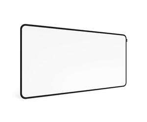Tapis de souris XXL Plus - Blanc - 100 x 50 cm - Grand tapis de souris de jeu et de bureau - Antidérapant - 5 mm d'épaisseur - Surface en tissu - Installation de jeu propre - Sans imprimé