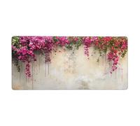 Tapis de Souris XXL Printemps 800 x 400 mm, Base en Caoutchouc Antidérapante Fleur Tapis Souris Etendu, Surface Nanotextile de Haute Précision Améliore la Mousepad Durable avec et la Vitesse M951