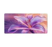 Tapis de Souris XXL Rose 1000 x 500 mm, Base en Caoutchouc Antidérapante Lis Tapis Souris Etendu, Imperméable Surface Nanotextile de Haute Précision Améliore la Mousepad Durable avec Vitesse M803