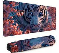 Tapis de Souris XXL Tigre 600x300x3mm Antidérapant Rubber Base Tapis de Souris Gamer Fleur Précision Compatible Toutes Mouse, Revêtement Doux Imperméable Protege Bureau pour Home Bureau Gaming xg-338