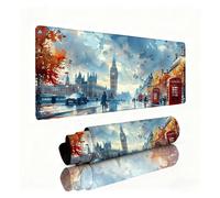 Tapis de Souris XXL Ville Tapis de Souris Paris 1200x600x3mm, Mousepad avec Coutures sur Les Bords, Résistant aux Eclaboussures, Durable, Portable, Moderne Accessoire Bureau pour Ordinateur, PC 0B-578