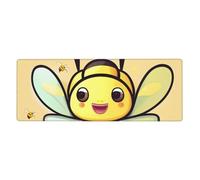 Tapis de souris Yellow Bee 30,5 x 80 cm de long avec base antidérapante pour jeux et bureau