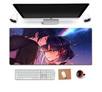 Tapis de Souris Your Name 900x400mm Tapis de Souris XXL Multifonction Gaming Mousepad XXL Grand sous Main, Anime Souris 3mm Bureau Anti-Glissant Surface Texturée pour Ordinateur, U