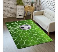 Tapis de Sport Chambre Salon Cuisine Football Terrain de Football Tapis de Sol Paillassons Toilettes à Séchage Rapide Tapis de Bain Tapis D'exercice Tapis de Décoration (Vert,100x150 cm)