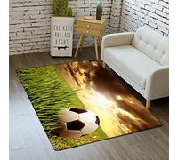 Tapis de Sport Chambre Salon Cuisine Football Terrain de Football Tapis de Sol Paillassons Toilettes à Séchage Rapide Tapis de Bain Tapis D'exercice Tapis de Décoration (Jaune,45x120 cm)