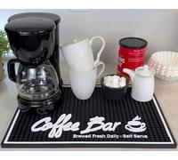 Tapis de station de café infusé au quotidien pour comptoir de café, grand tapis de 45,7 x 30,5 cm pour décoration de cuisine et accessoires pour cuisine, décoration Tiki et tapis de bar pour barman