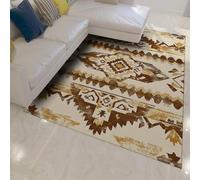 Tapis de Style bohème Shabby Chic Motif géométrique Lavable antidérapant Doux Pliable Mince Tapis pour Salon Chambre Cuisine 120 x 150 cm