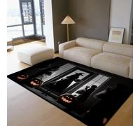 Tapis de Style Vintage 150x200cm Trick Or Treat Enfants sorcière Motif Tapis de Porte Douillet à Poils Ras pour Chambre d’Enfant Halloween Decor