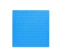 Tapis de stylo 3D en silicone avec 2 capuchons de doigts, résistant à la chaleur, pliable, bleu