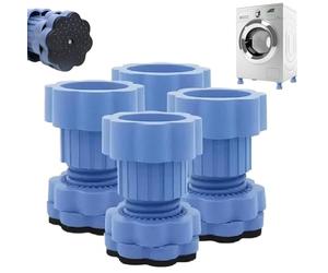 Tapis de Surélévation Universel pour Base de Machine à Laver, 4 Pièces Patin Machine à Laver de sol réglables, Patins Anti Vibration Lave Linge pour Machines à Laver, Sèche-Linge, Meubles