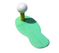 Tapis de swing de golf | Aide à l'entraînement portable avec coussinet d'exercice, tapis d'inertie de golf de jardin avec support à thé | Convient pour les golfeurs, les adolescents, les athlètes, les