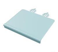 Tapis de Table Bébé en Silicone Antidérapant avec pour bord Dentition - Napperon Carré Lavable 30x25cm(blue)
