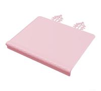 Tapis de Table Bébé en Silicone Antidérapant avec pour bord Dentition - Napperon Carré Lavable 30x25cm(pink)