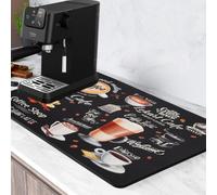 Tapis de table de bar super absorbant - 40 x 50 cm - Semelle en caoutchouc antidérapante - Pour plan de travail - Pour cuisine, évier, salle de bain