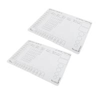 Tapis de Table de Pratique pour Nail Art 2 Pièces en Silicone Blanc | Surface de Mélange Imperméable, Palette Papier Détachable, Format 40x30cm