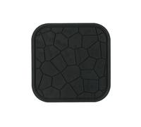 Tapis de Table en Caoutchouc résistant à la Chaleur, Dessous de Plat et sous-Verre pour la Cuisine, manique antidérapante et Set de Table,Noir - Carré,18 x 18 cm - 6 pièces