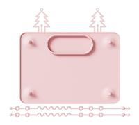 Tapis de Table en Silicone pour Bébé IYYI - Base Aspirante et 2 Bandes Élastiques | Mat d'Activité pour Nourrissons et Enfants, Garde Les Affaires de Bébé au Sec,22 * 30cm (Pink)
