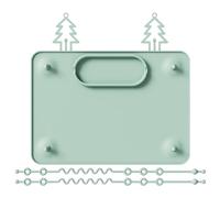 Tapis de Table en Silicone pour Bébé IYYI - Base Aspirante et 2 Bandes Élastiques | Mat d'Activité pour Nourrissons et Enfants, Garde Les Affaires de Bébé au Sec,22 * 30cm (Green)