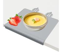 Tapis de table en silicone réutilisable et antidérapant avec bord anti-collision surélevé pour table d'enfant, facile à nettoyer pour nourrissons, tout-petits et apprentissage de la nourriture