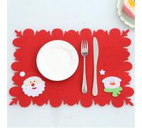 Tapis De Table En Tissu Non Tissé, Décorations De Noël, Dessin Animé, Couteaux, Fourchettes, Poches, Père Noël Bonhomme De Neige, Décorations Du Nouvel An