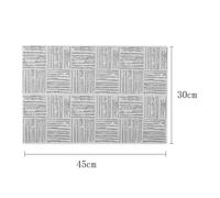 Tapis de Table en Vinyle Lavable et Facile à Nettoyer,Tissage en PVC Durable,pour ixde Camp,Hôtel,Décoration de Maison,2/4/6 Pièces-E-Light Gris-30X45CM (6PC)