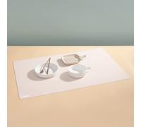 Tapis de table extra large en silicone de 91,4 x 61 cm, résistant à la chaleur pour comptoir de cuisine, sets de table épais lavables en silicone pour comptoir de cuisine, table à manger, translucide