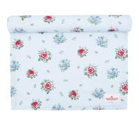 Tapis De Table Greengate Alivia Pale Blue Avec Fleurs En Coton 45 X 140 Cm