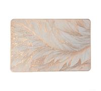 Tapis de table isotherme fabriqué en vinyle pressé imperméable et résistant à l'huile, conçu pour protéger les tables de salle à manger d'hôtel, de restaurant et de maison (or rose)