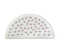 Tapis de table pour enfant - En silicone sans BPA - Antidérapant et lavable - Robuste - Pour la crèche, l'école et la maison - Blanc avec fleurs rouges