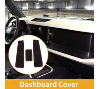 Tapis De Tableau De Bord Anti-Poussière Pour Ford Bronco Accessoires 2021-2024 En Silicone Noir Rouge