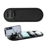 Tapis de tableau de bord CAR - Support de support de cellule antidérapant en silicone, organisateur de station d'accueil pour téléphone | Porte-étiquette de numéro de stationnement, accessoire de