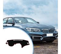 Tapis De Tableau De Bord Compatible Pour Bmw Série 1 2012-2017, Tapis De Tableau De Bord Antidérapant En Polyester Noir, Tapis De Tableau De Bord Avant Rouge