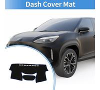 Tapis De Tableau De Bord Compatible Pour Toyota Yaris 2004-2011, En Polyester Antidérapant Noir Bleu, Tapis De Protection De Console Centrale