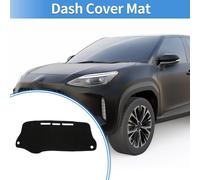 Tapis De Tableau De Bord Compatible Pour Toyota Yaris 2007-2012, En Polyester Noir Antidérapant, Couvre Le Tableau De Bord Central
