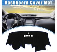 Tapis De Tableau De Bord De Voiture Compatible Pour Ford Fiesta 2011-2019, Protège-Matelas En Polyester Pour Console Centrale Intérieure Bleu