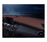 Tapis de Tableau de Bord en Cuir pour Voiture pour Brio 2019,Tapis de Tableau de Bord Brise Soleil Accessoires De Protection,D-Brown