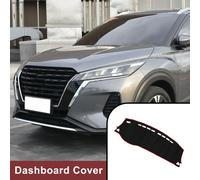 Tapis De Tableau De Bord Pour Nissan-Kicks 2017-2020 Intérieur Tapis De Tableau De Bord Noir Rouge Suède Silicone