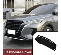 Tapis De Tableau De Bord Pour Nissan-Kicks 2017-2020 Intérieur Tapis De Tableau De Bord Noir Suédé Silicone