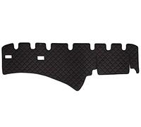 Tapis de Tableau Housse pour Scania R 2004-2016 Camion Noir avec Fil Rouge Eco Cuir