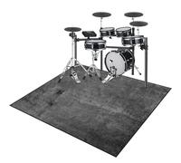 Tapis de Tambour Insonorisé Moquette Tapis Batterie Antidérapante Tapis pour Batterie Acoustique Grosse Caisse Claire Batterie électronique Kits Instruments de Musique Tapis de Sol 180 x 150 cm